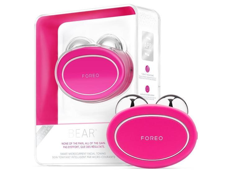 DISPOSITIVO FACIAL FOREO BEAR CON MICROCORRIENTE, LIFTING Y CONTORNO NO INVASIVO, ABSORCIÓN OPTIMIZADA, EN COLOR FUCSIA - 1
