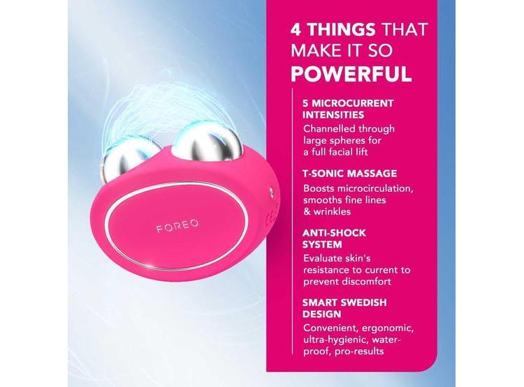 DISPOSITIVO FACIAL FOREO BEAR CON MICROCORRIENTE, LIFTING Y CONTORNO NO INVASIVO, ABSORCIÓN OPTIMIZADA, EN COLOR FUCSIA - 2