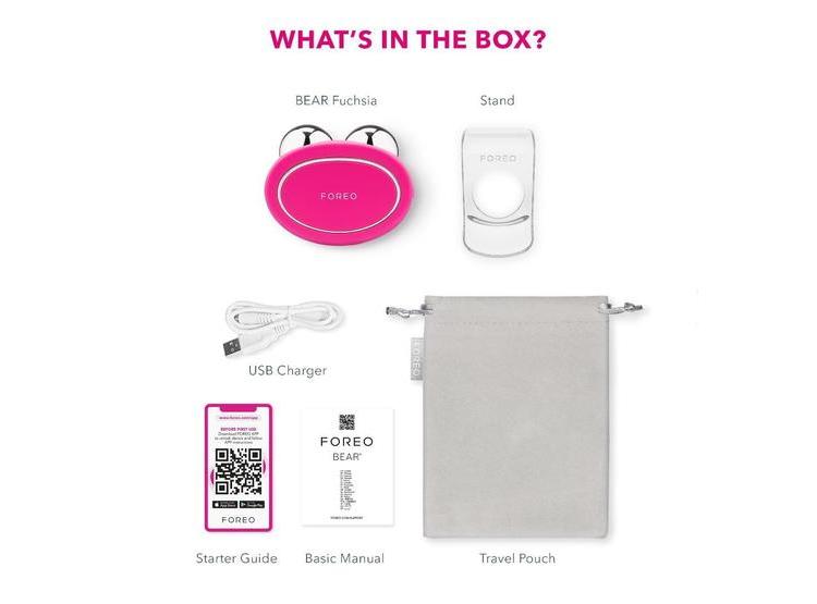 DISPOSITIVO FACIAL FOREO BEAR CON MICROCORRIENTE, LIFTING Y CONTORNO NO INVASIVO, ABSORCIÓN OPTIMIZADA, EN COLOR FUCSIA - 5