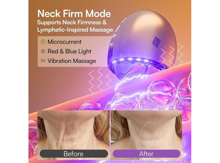 INIA TERAPIA DE LUZ 7 EN 1 PARA CARA Y CUELLO, MASAJEADOR FACIAL CON GUA SHA Y MODOS TÉRMICO Y CRYO - 4