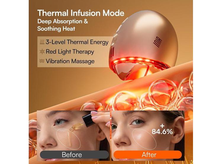 INIA TERAPIA DE LUZ 7 EN 1 PARA CARA Y CUELLO, MASAJEADOR FACIAL CON GUA SHA Y MODOS TÉRMICO Y CRYO - 5