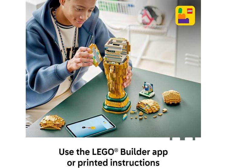 CONJUNTO DE LEGO: TROFEO DE LA COPA MUNDIAL FIFA - IDEAL PARA FANÁTICOS DEL FÚTBOL, PERFECTO PARA EXHIBICIÓN DECORATIVA - 5