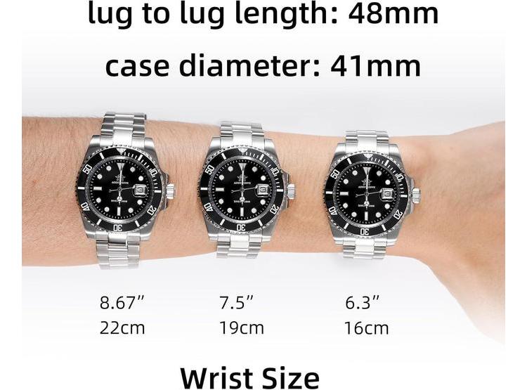RELOJ DE BUCEO ADDIESDIVE, CUARZO, RESISTENTE AL AGUA, CORREA DE ACERO, ESFERA LUMINOSA MULTICOLOR PARA HOMBRES - 4