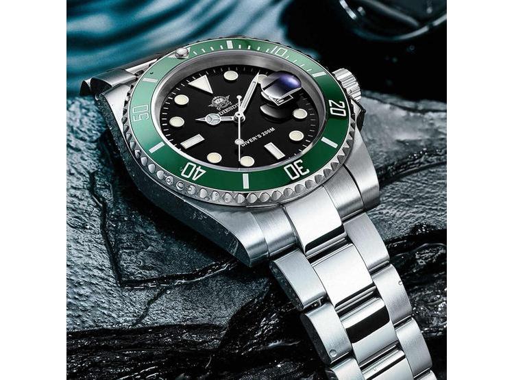 RELOJ DE BUCEO ADDIESDIVE, CUARZO, RESISTENTE AL AGUA, CORREA DE ACERO, ESFERA LUMINOSA MULTICOLOR PARA HOMBRES - 7