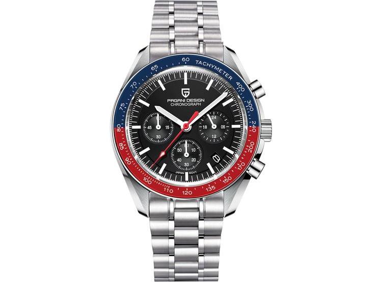 PAGANI DESIGN 1701 V3 - RELOJ CRONÓGRAFO DE CUARZO PARA HOMBRE CON ACERO Y CRISTAL DE ZAFIRO, RESISTENTE AL AGUA - 1