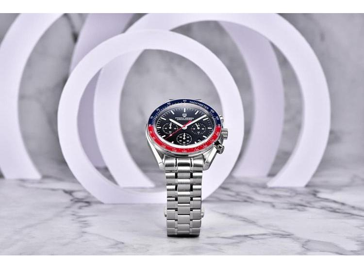 PAGANI DESIGN 1701 V3 - RELOJ CRONÓGRAFO DE CUARZO PARA HOMBRE CON ACERO Y CRISTAL DE ZAFIRO, RESISTENTE AL AGUA - 2