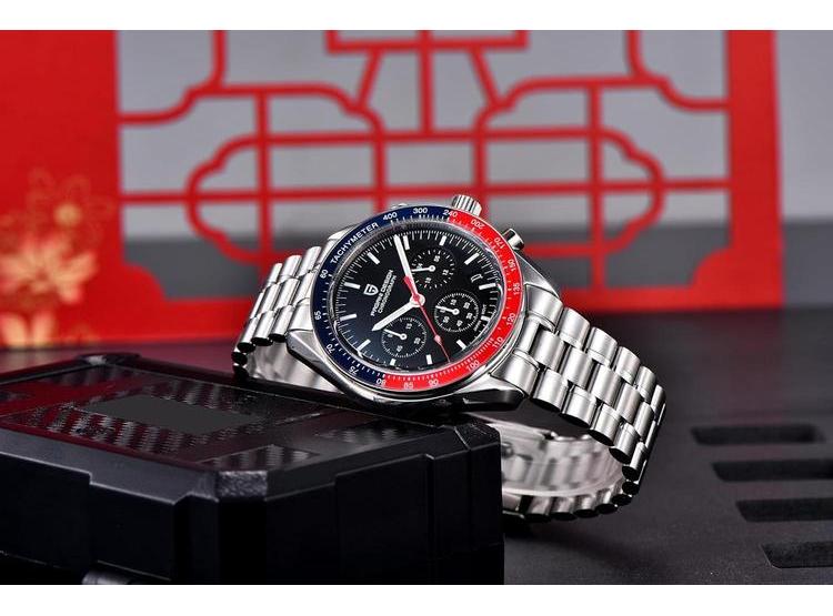 PAGANI DESIGN 1701 V3 - RELOJ CRONÓGRAFO DE CUARZO PARA HOMBRE CON ACERO Y CRISTAL DE ZAFIRO, RESISTENTE AL AGUA - 3