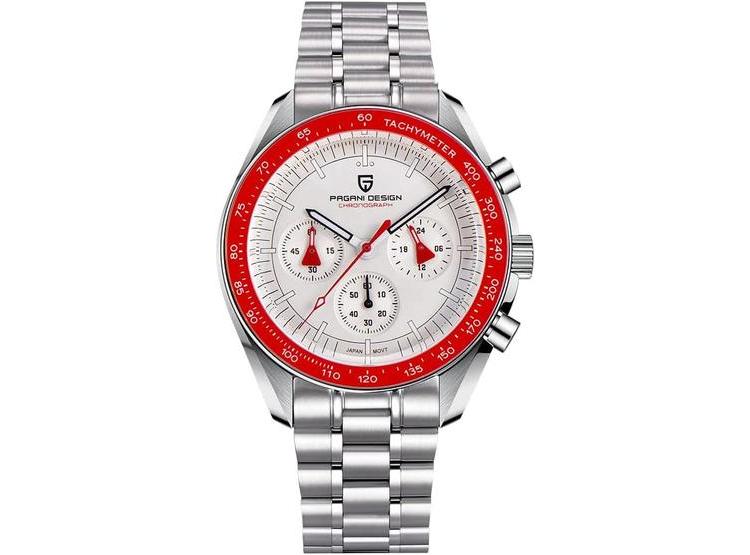 PAGANI DESIGN 1701 V3 - RELOJ CRONÓGRAFO DE CUARZO PARA HOMBRE, ACERO, CRISTAL ZAFIRO, RESISTENTE AL AGUA - 1