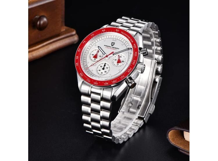 PAGANI DESIGN 1701 V3 - RELOJ CRONÓGRAFO DE CUARZO PARA HOMBRE, ACERO, CRISTAL ZAFIRO, RESISTENTE AL AGUA - 2