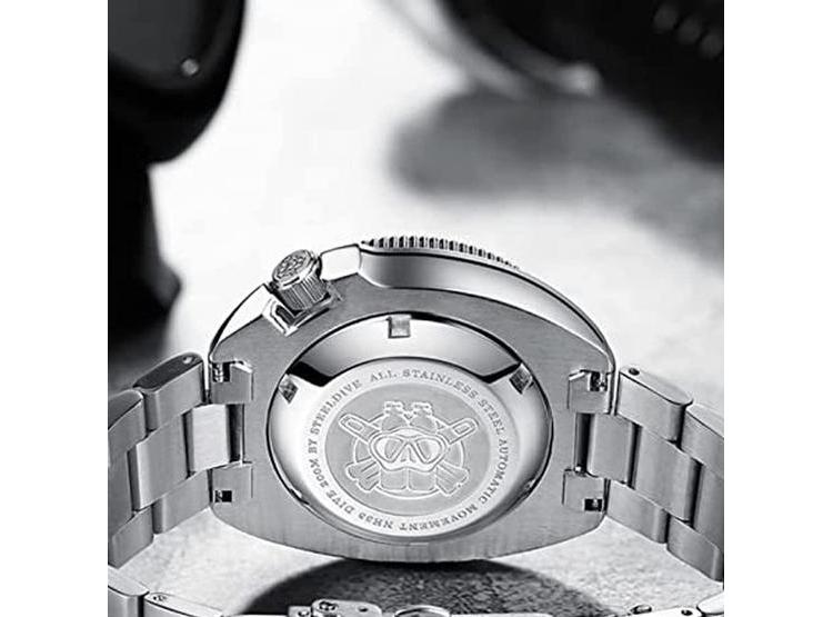 STEELDIVE RELOJ AUTOMÁTICO SD1970 PARA HOMBRE, 200M RESISTENCIA AL AGUA, MOVIMIENTO NH35, BISEL CERÁMICO - 7