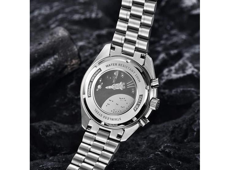 RELOJ DE CUARZO PARA HOMBRE PAGANI DESIGN 1701 V3, CON MOVIMIENTO VK63, ACERO INOXIDABLE Y CRISTAL DE ZAFIRO - 4