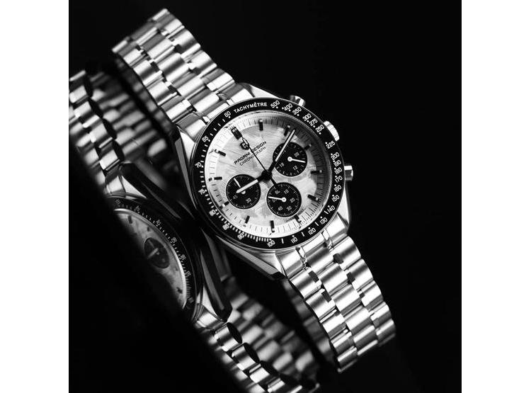 PAGANI DESIGN 1701 V3 - RELOJ CRONÓGRAFO CUARZO HOMBRE, RESISTENTE AL AGUA 100 METROS, DISEÑO DEPORTIVO - 4