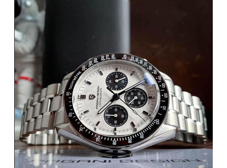 PAGANI DESIGN 1701 V3 - RELOJ CRONÓGRAFO CUARZO HOMBRE, RESISTENTE AL AGUA 100 METROS, DISEÑO DEPORTIVO - 6