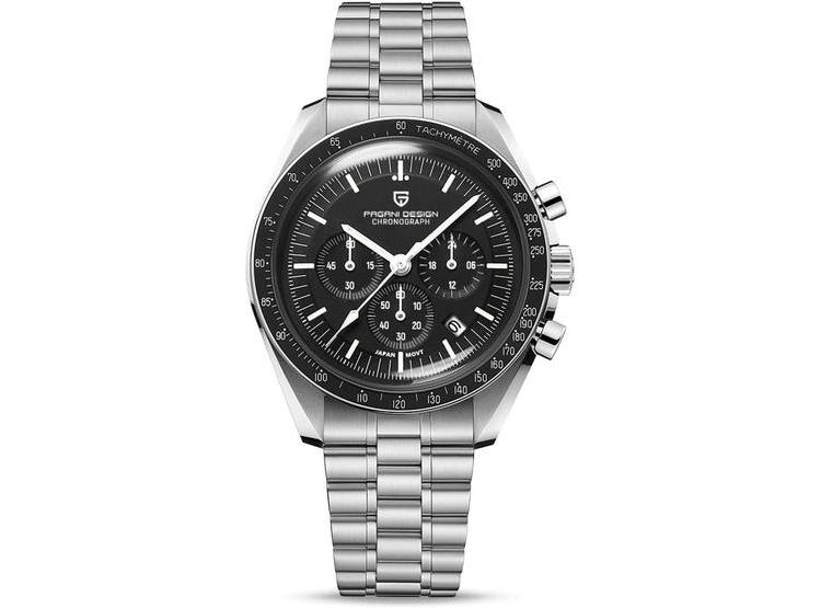 PAGANI DESIGN 1701 V3 - RELOJ CRONÓGRAFO DE CUARZO PARA HOMBRE, ESFERA ESPEJO, MOVIMIENTO VK63, ACERO Y ZAFIRO - 1