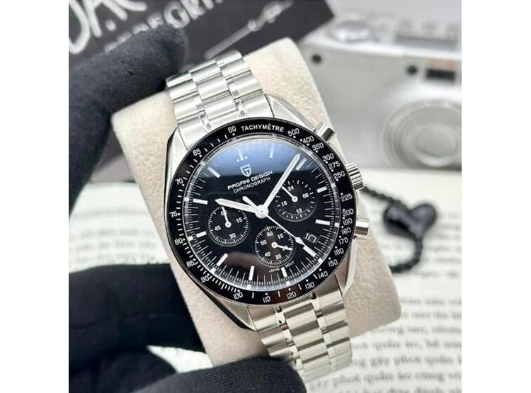 PAGANI DESIGN 1701 V3 - RELOJ CRONÓGRAFO DE CUARZO PARA HOMBRE, ESFERA ESPEJO, MOVIMIENTO VK63, ACERO Y ZAFIRO - 2