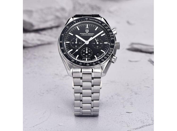 PAGANI DESIGN 1701 V3 - RELOJ CRONÓGRAFO DE CUARZO PARA HOMBRE, ESFERA ESPEJO, MOVIMIENTO VK63, ACERO Y ZAFIRO - 3