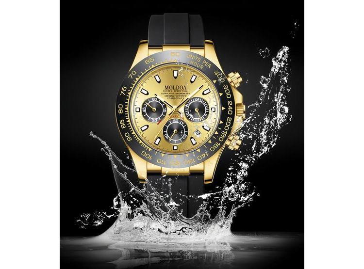 MASTOP PAGANI DESIGN DAYTONA - RELOJ DE PULSERA CON DISEÑO DE PANDA, CRONÓGRAFO Y CORREA DE SILICONA IMPERMEABLE - 4