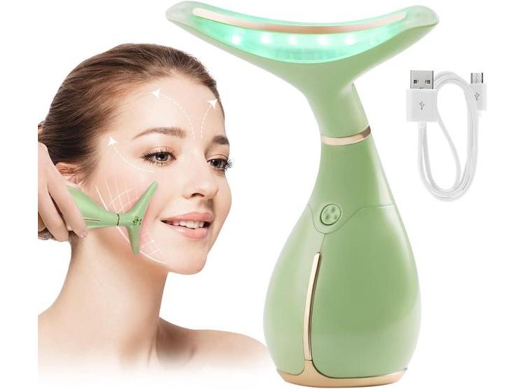 MASAJEADOR FACIAL PORTÁTIL ELÉCTRICO MS.W PARA ROSTRO Y CUELLO, 3 MODOS DE MASAJE Y CALEFACCIÓN - 1