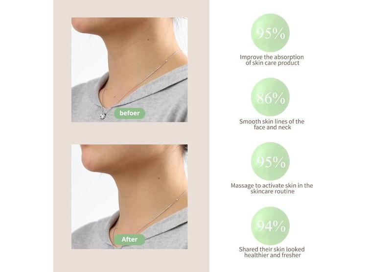 MASAJEADOR FACIAL PORTÁTIL ELÉCTRICO MS.W PARA ROSTRO Y CUELLO, 3 MODOS DE MASAJE Y CALEFACCIÓN - 4