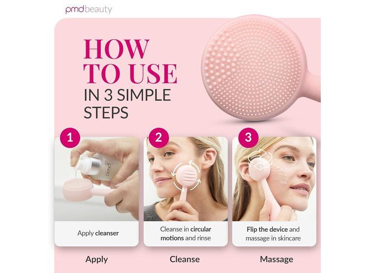 CEPILLO FACIAL PMD CLEAN: LIMPIADOR INTELIGENTE DE SILICONA, MASAJEADOR ANTIENVEJECIMIENTO IMPERMEABLE, A BATERÍA - 5
