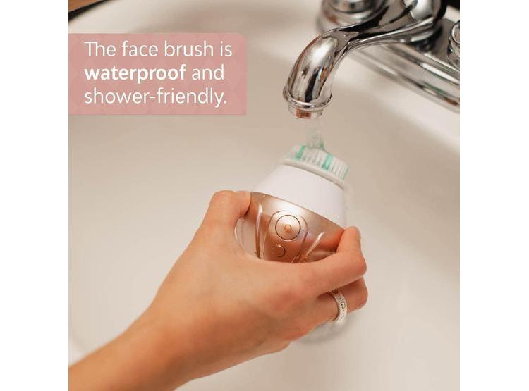 CEPILLO FACIAL TAO CLEAN ONA DIAMOND CON ESTACIÓN DE LIMPIEZA, DISEÑO ERGONÓMICO, DOBLE VELOCIDAD, COLOR ORO ROSA - 5