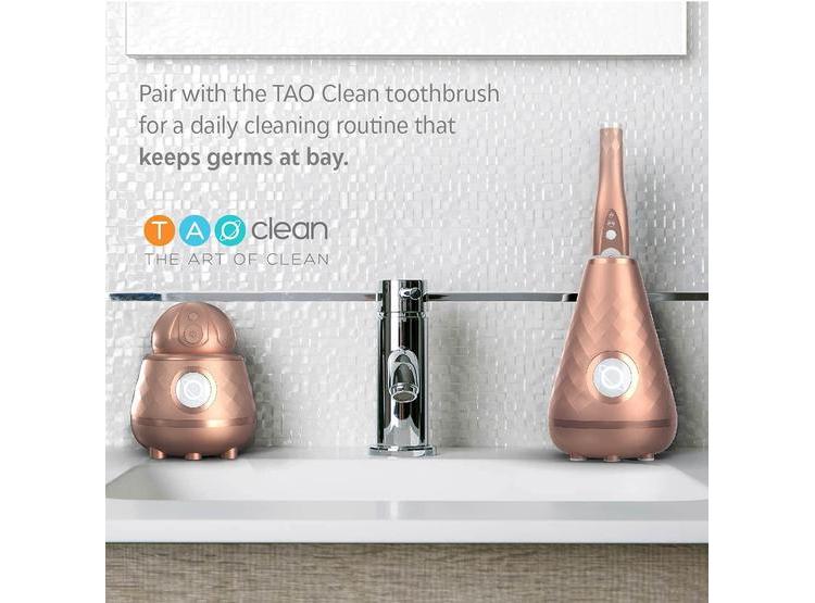 CEPILLO FACIAL TAO CLEAN ONA DIAMOND CON ESTACIÓN DE LIMPIEZA, DISEÑO ERGONÓMICO, DOBLE VELOCIDAD, COLOR ORO ROSA - 7
