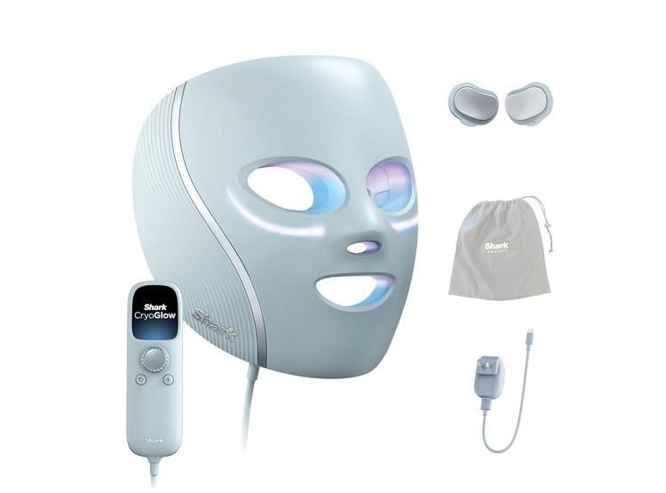 SHARK CRYOGLOW MÁSCARA FACIAL LED CON REFRIGERACIÓN, REPARACIÓN ANTIARRUGAS, LUZ INFRARROJA, CONTROL REMOTO, BOLSA - 1
