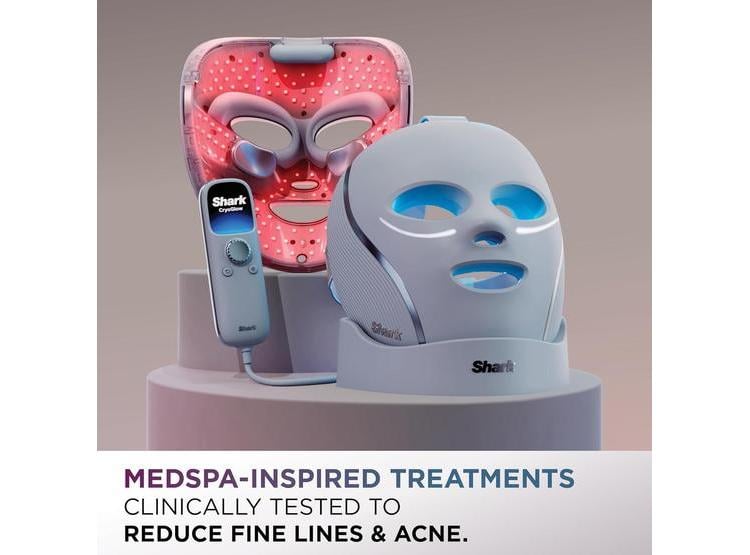 SHARK CRYOGLOW MÁSCARA FACIAL LED CON REFRIGERACIÓN, REPARACIÓN ANTIARRUGAS, LUZ INFRARROJA, CONTROL REMOTO, BOLSA - 2