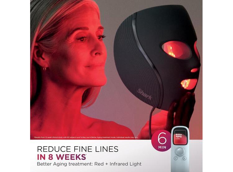 SHARK CRYOGLOW MÁSCARA FACIAL LED CON REFRIGERACIÓN, REPARACIÓN ANTIARRUGAS, LUZ INFRARROJA, CONTROL REMOTO, BOLSA - 3