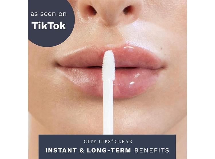 CITY LIPS CLEAR - BRILLO LABIAL VOLUMINIZADOR CON ÁCIDO HIALURÓNICO Y PÉPTIDOS PARA LABIOS RADIANTES Y LLENOS - 3