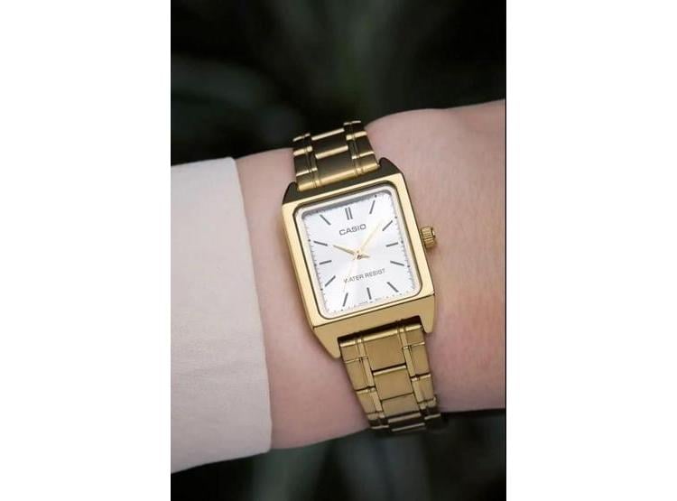RELOJ CASIO PARA MUJER, MODELO LTP-V007G-9E, COLOR DORADO, DISEÑO ELEGANTE Y BATERÍA CR2032 INCLUIDA - 3
