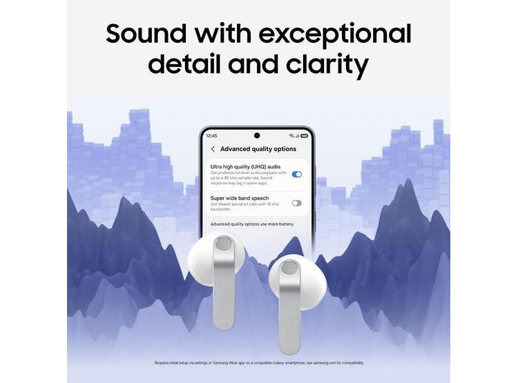 SAMSUNG GALAXY BUDS 4 2026 AI TRUE WIRELESS, NOISE CANCELLING, HI-RES AUDIO, LIVE TRANSLATION, WHITE, 2 YR WARRANTY - 3