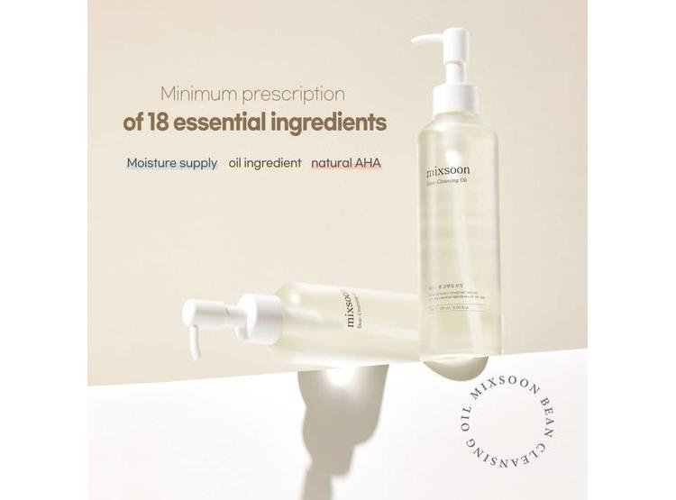 MIXSOON BEAN CLEANSING OIL - ACEITE LIGERO Y LIMPIADOR PROFUNDO PARA ELIMINAR MAQUILLAJE 195ML - 3