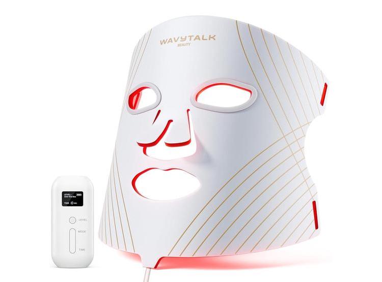 MASCARILLA LED WAVYTALK PARA TRATAMIENTO FACIAL ANTIEDAD, ANTIACNÉ Y REJUVENECIMIENTO CON LUCES ROJA, AZUL Y ÁMBAR - 1