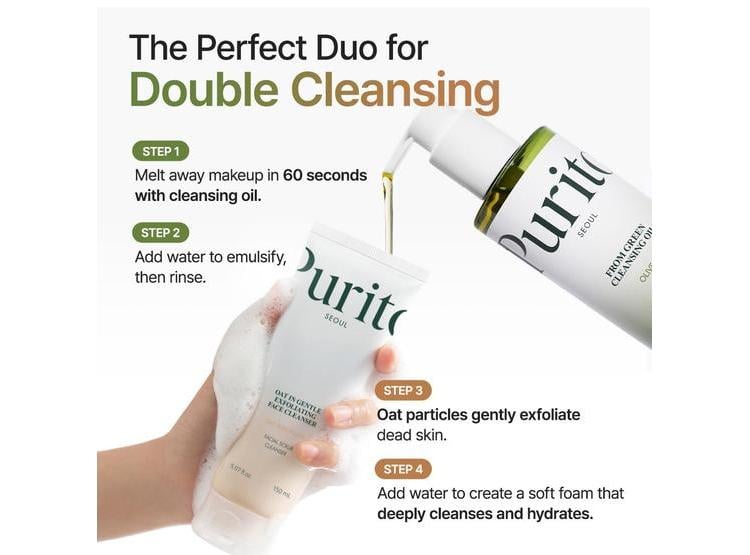 PURITO FROM GREEN CLEANSING OIL, REMOVEDOR DE MAQUILLAJE VEGANO, SIN FRAGANCIA PARA CARA Y OJOS, APTO PARA TODO TIPO DE PIEL - 6