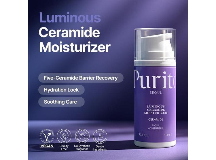 PURITO LUMINOUS CERAMIDE MOISTURIZER 100ML SKINCARE COREANO VEGANO - 2