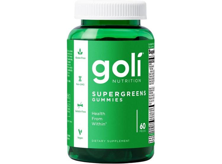 GOMITAS GOLI SUPERGREENS CON PROBIÓTICOS, VITAMINAS A, B6, B12, VEGANAS, SIN GLUTEN, CON EXTRACTO DE ALCACHOFA Y ESPIRULINA - 1