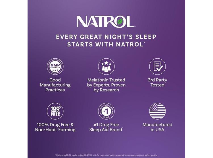 GOMITAS DE MELATONINA NATROL SABOR FRESA, 10 MG POR GOMA, 140 UNIDADES PARA SOPORTE DE SUEÑO HASTA 70 DÍAS - 7
