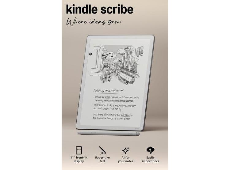 AMAZON KINDLE SCRIBE 64GB, PANTALLA PAPEL, LUZ FRONTAL, PERFIL DELGADO Y RÁPIDO. INCLUYE LÁPIZ PREMIUM - GRAFITO - 1