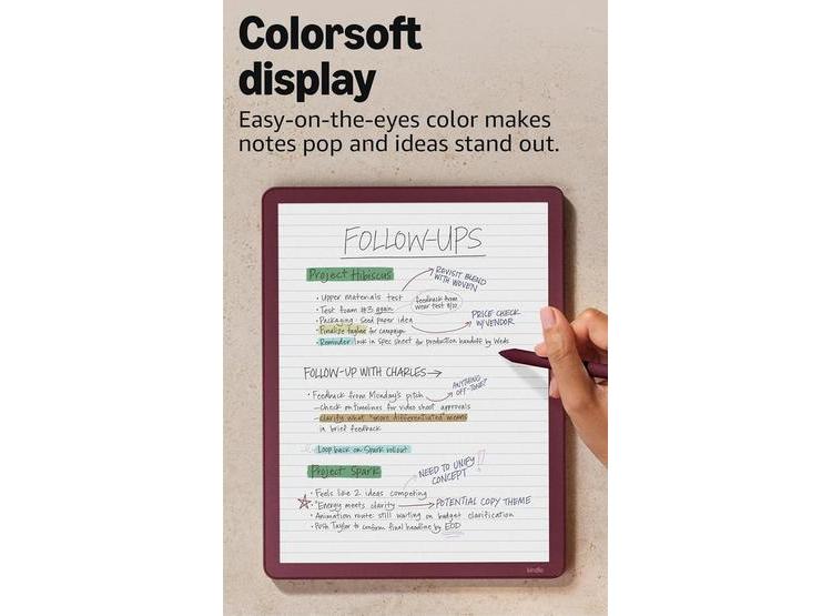 AMAZON KINDLE SCRIBE COLORSOFT DE 64GB CON PANTALLA A COLOR SIMILAR A PAPEL Y LUZ FRONTAL. INCLUYE LÁPIZ PREMIUM - 3