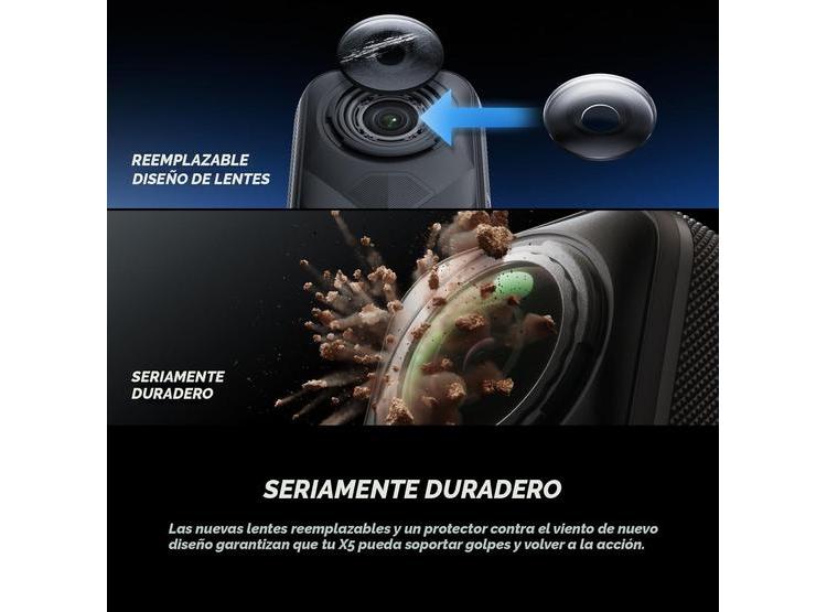 INSTA360 X5: CÁMARA DE ACCIÓN 8K SUMERGIBLE, TRIPLE CHIP AI, ESTABILIZACIÓN Y LENTES REEMPLAZABLES - 5