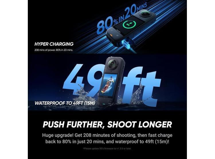 INSTA360 X5 ESSENTIALS BUNDLE - CÁMARA 360° 8K, ESTABILIZACIÓN, LENTE REEMPLAZABLE, BATERÍA 208 MIN - 6