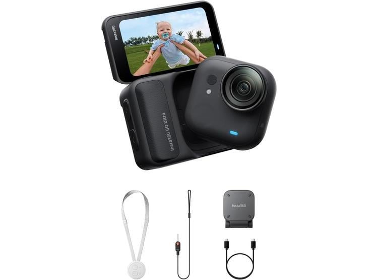 CÁMARA INSTA360 GO ULTRA 4K VLOGGING Y ACCIÓN, MANOS LIBRES, SENSOR AVANZADO, LIGERA, 200 MIN DE BATERÍA, MAGNÉTICA - 1