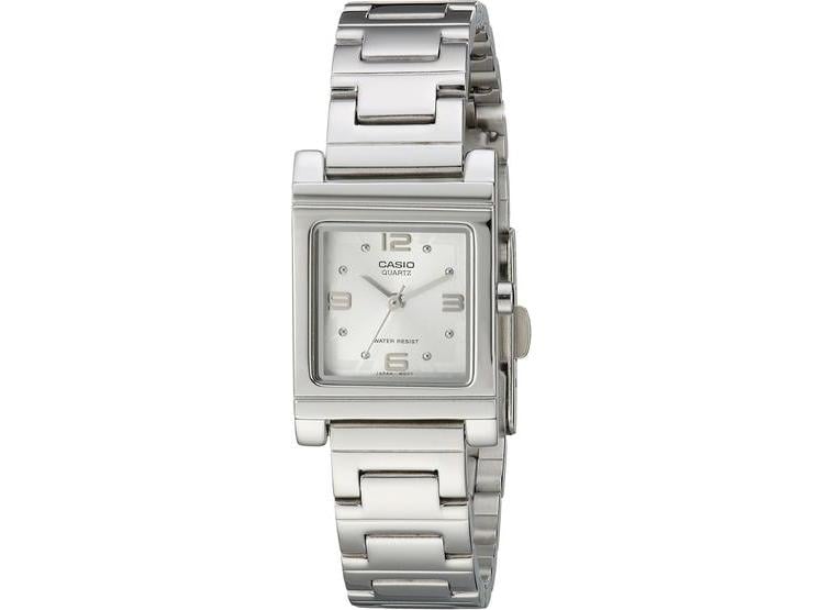 RELOJ CASIO MUJER LTP1237D-7A EN ACERO INOXIDABLE PLATEADO CON CARÁTULA BLANCA Y RESISTENCIA AL AGUA - 1