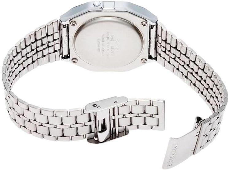 RELOJ CASIO DIGITAL CLÁSICO A159W-N1DF, BRAZALETE METÁLICO, CIERRE PLEGABLE, ESTILO ATEMPORAL PARA USO DIARIO - 4
