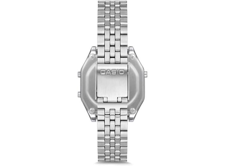 RELOJ DIGITAL RETRO CASIO PARA MUJER PLATEADO MODELO LA-680WA-1DF, ELEGANCIA Y FUNCIONALIDAD - 2