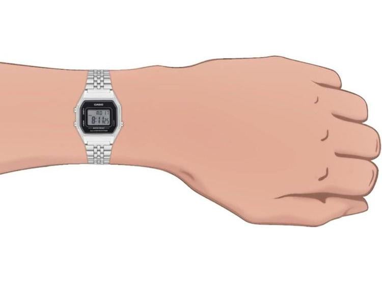 RELOJ DIGITAL RETRO CASIO PARA MUJER PLATEADO MODELO LA-680WA-1DF, ELEGANCIA Y FUNCIONALIDAD - 3