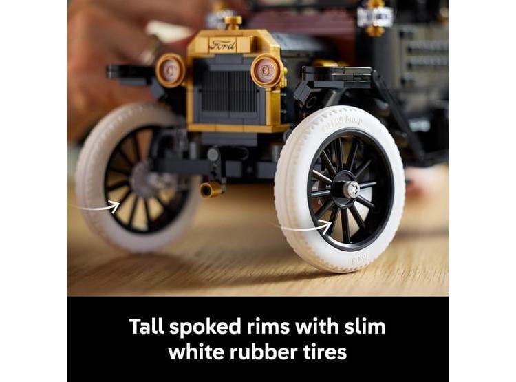 LEGO ICONS FORD MODEL T PARA ADULTOS: DECORACIÓN, AUTÉNTICO MODELO DE AUTO, GRAN REGALO PARA FANÁTICOS DE COCHES - 4