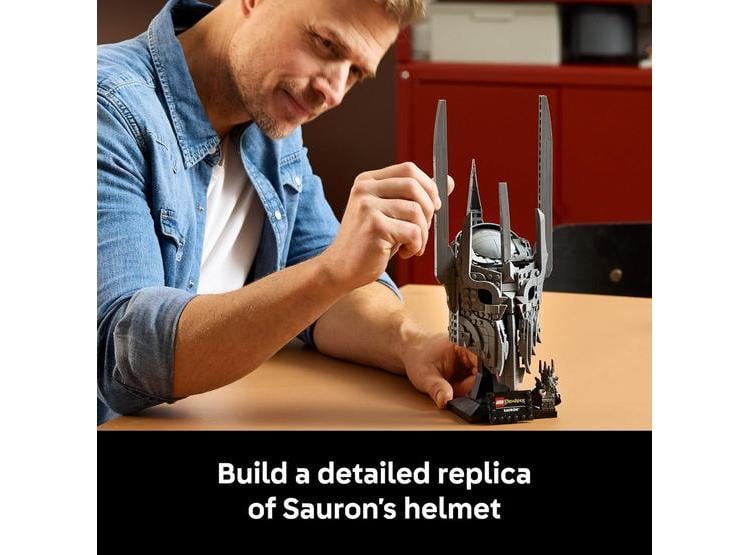 LEGO ICONS THE LORD OF THE RINGS: SAURON'S HELMET - SET CON SAURON, DECORACIÓN PARA FANS ADULTOS DE LOTR - 2