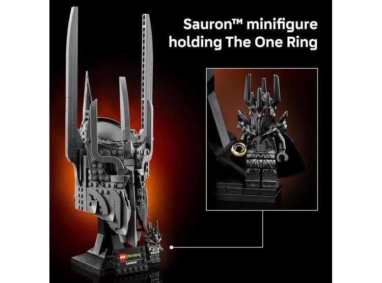 LEGO ICONS THE LORD OF THE RINGS: SAURON'S HELMET - SET CON SAURON, DECORACIÓN PARA FANS ADULTOS DE LOTR - 4